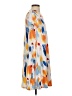Unbranded Print Orange Casual Dress Size S - photo 4