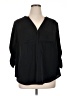 Torrid 100% Polyester Black 3/4 Sleeve Blouse Size 1X Plus (1) - photo 1