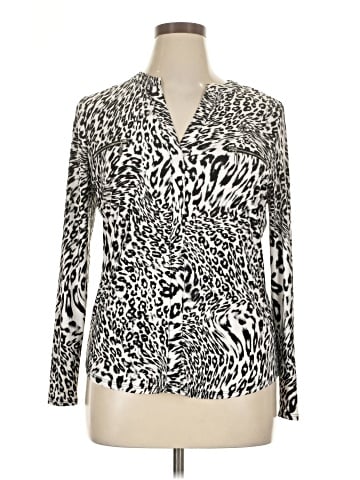 INC International Concepts Long Sleeve Blouse (view 1)