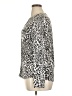 INC International Concepts Animal Print Silver Long Sleeve Blouse Size XL (petite) - photo 5