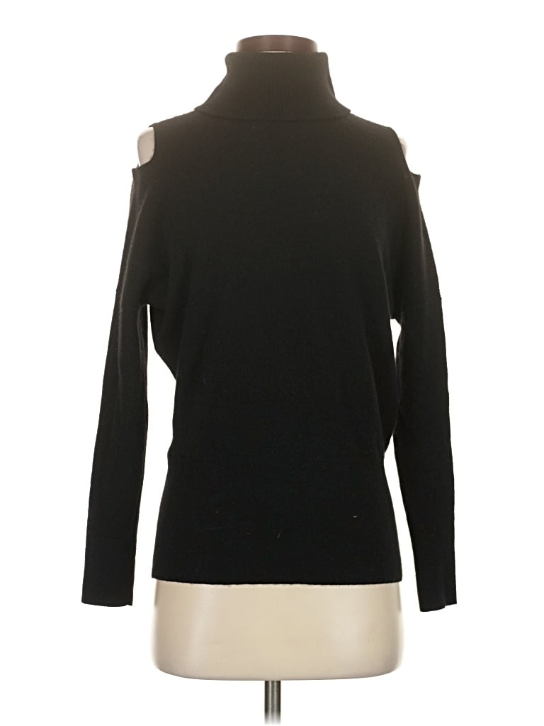 Pre-owned C By Bloomingdale's Cashmere Pullover Sweater In Black