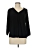 TWO by Vince Camuto Black 3/4 Sleeve Blouse Size M (estimated) - photo 1