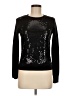 Diane von Furstenberg Metallic Black Pullover Sweater Size P (petite) - photo 1