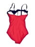 Boden Color Block Red One Piece Swimsuit Size 2 - photo 2