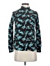 J.Crew Print Teal Long Sleeve Blouse Size 0 - photo 1