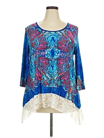 Hot Ginger 3/4 Sleeve Blouse (view 1)