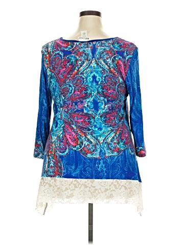 Hot Ginger 3/4 Sleeve Blouse (view 2)