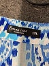 Sason 100% Polyester Paisley Blue Short Sleeve Blouse Size 1X - photo 7