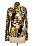BCBGMAXAZRIA Animal Print Gold Long Sleeve Blouse Size L - photo 2