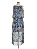 Robert Louis 100% Polyester Print Blue Casual Dress Size L - photo 1