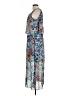 Robert Louis 100% Polyester Print Blue Casual Dress Size L - photo 5