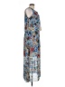 Robert Louis 100% Polyester Print Blue Casual Dress Size L - photo 4