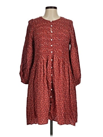 Madewell Challis Button-Front Mini Dress in Tiny Daisy (view 1)