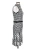 Parker Houndstooth Silver Cocktail Dress Size S - photo 4