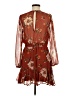 Row A Floral Burgundy Cocktail Dress Size M - photo 2