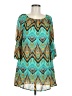 Rachel Kate 100% Polyester Teal 3/4 Sleeve Blouse Size M - photo 1