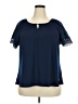 Adrienne Vittadini Blue Short Sleeve Blouse Size 2X (estimated) - photo 1