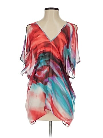 Drew Short Sleeve Silk Top (view 1)