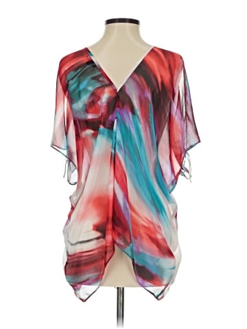 Drew Short Sleeve Silk Top (view 2)
