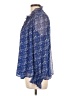 Ann Taylor LOFT 100% Polyester Blue Long Sleeve Blouse Size L - photo 5
