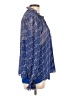 Ann Taylor LOFT 100% Polyester Blue Long Sleeve Blouse Size L - photo 4