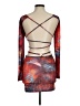 SisterParty Graphic Red Cocktail Dress Size XS - photo 2