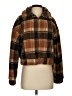 Machine 100% Polyester Plaid Brown Cardigan Size S - photo 1