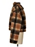 Machine 100% Polyester Plaid Brown Cardigan Size S - photo 4