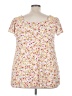 Torrid Ivory Short Sleeve Blouse Size 3X Plus (3) - photo 2