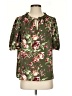 Style&Co 100% Polyester Floral Green Short Sleeve Blouse Size S - photo 1