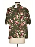 Style&Co 100% Polyester Floral Green Short Sleeve Blouse Size S - photo 2