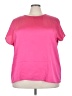 Halogen 100% Polyester Pink Short Sleeve Top Size 3X - photo 1