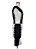 Herve Leger Graphic Gray Black Cocktail Dress Size S - photo 4