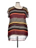 Cleo 100% Polyester Brown Short Sleeve Blouse Size 3X - photo 1