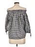 IZOD 100% Cotton Gray 3/4 Sleeve Blouse Size L - photo 2