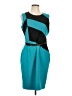Calvin Klein Color Block Teal Cocktail Dress Size 12 - photo 1