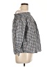 IZOD 100% Cotton Gray 3/4 Sleeve Blouse Size L - photo 4