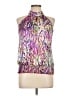 Unique Purple Sleeveless Blouse Size L - photo 1
