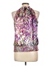 Unique Purple Sleeveless Blouse Size L - photo 2