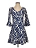 Gingy Print Blue Casual Dress Size XS - photo 1