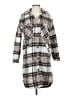 Blank NYC 100% Polyester Plaid Gray Coat Size XS - photo 1