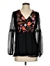 CATHERINE Catherine Malandrino 100% Polyester Black Long Sleeve Blouse Size S - photo 1