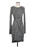 Halston Heritage Graphic Gray Cocktail Dress Size 4 - photo 1