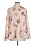 Pleione 100% Polyester Pink Long Sleeve Blouse Size L - photo 1