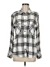 Sanctuary 100% Rayon Plaid Silver Long Sleeve Button-Down Shirt Size M - photo 1
