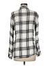 Sanctuary 100% Rayon Plaid Silver Long Sleeve Button-Down Shirt Size M - photo 2