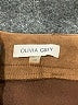 Olivia Grey Solid Brown Casual Skirt Size S - photo 4