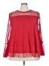 Lane Bryant Red Long Sleeve Blouse Size 22 - 24 Plus - photo 1