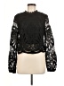 Shein 100% Polyester Black Long Sleeve Blouse Size 6 - photo 1