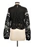 Shein 100% Polyester Black Long Sleeve Blouse Size 6 - photo 2